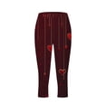 thumbnail image 5 of TaTaai Valentine's Day Love Print Stretchy Breathable Women Tight Yoga Pants High Waisted Non-see-through Elastic Gym Casual Daily Full Length Leggings Gift, 5 of 5