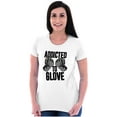 thumbnail image 3 of Addicted to Glove Fighter Athlete Womens Slim Fit Graphic Tee Brisco Brands X, 3 of 5