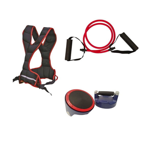 Kit de Entrenamiento Moldea tu Figura Lagartijero Chaleco con peso y Liga de Resistencia Set 3 Ejercicio en Casa