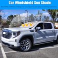 thumbnail image 4 of GHSDFBB Car Windshield Sun Shade Foldable,Sun Protection for Car Front Windshield,Sun Protector for UV Ray,Car Interior Accessories for Sun Heat,Fit for 2019-2024 GMC Sierra 1500 2500 3500, 4 of 7