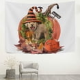 thumbnail image 3 of GZHJMY Tapestry Wall Hanging Autumn Pumpkin Animal Puppy Dog Tapestry Decorative Wall&nbsp;Blanket&nbsp;Bedding Tapestry for Bedroom Living Room Dorm 80"x60" Gift Decor, 3 of 7