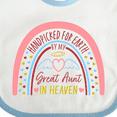 thumbnail image 4 of Inktastic Handpicked for Earth by My Great Aunt in Heaven Rainbow Boys or Girls Baby Bib, 4 of 4