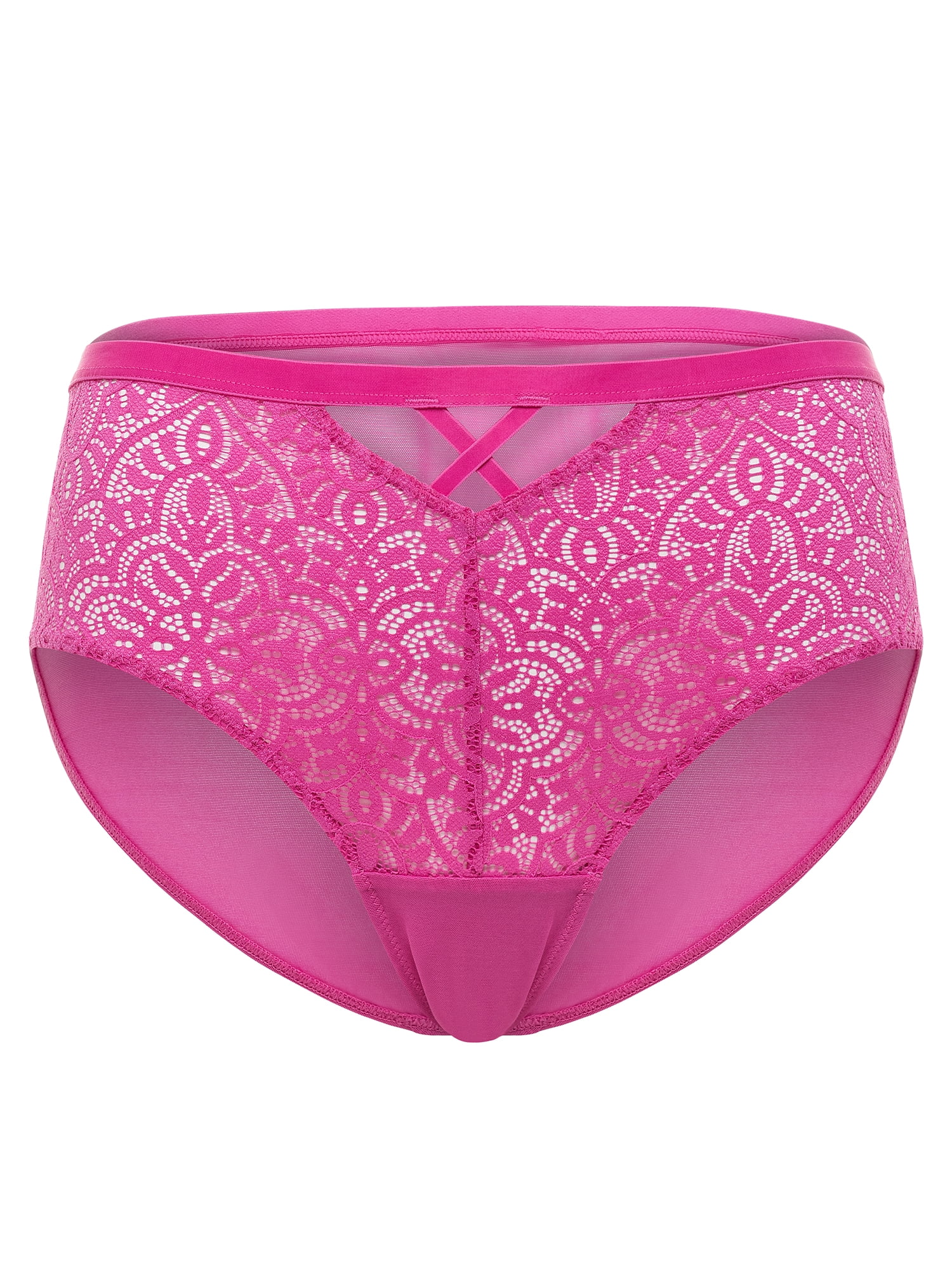 Adored by Adore Me Women’s Dakota Lace and Mesh Hipster Underwear, 2-Pack, Sizes S-XXXL
