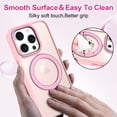 thumbnail image 6 of CASEFIV for iPhone 14 Pro Case,with Magnetic Invisible Stand [Military Drop Protection] [Compatible with MagSafe] Shockproof Slim Anti-Slip with 2 Screen Protector+ 2 Lens Protector,Pink, 6 of 7