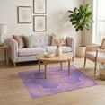 thumbnail image 3 of ODIKA Purple Dreamy Pink Fade Gentle Swirl Balanced Artwork Furry Stain Resistant Low Profile for Dorm Room, Small Living Apartment, 3 of 7