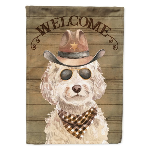 Carolines Treasures CK6304CHF Champagne Cockapoo Country Dog Flag Canvas House Size  Large multicolor