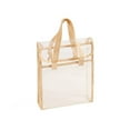 thumbnail image 2 of DreamyJuly Portable Clear Expanding File Folder Poly Accordion File Organizer with Handle , 1 Document Bag(Light Yellow), 2 of 7