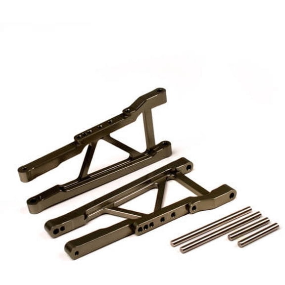 Traxxas Stampede 1:10 Aluminum Alloy Rear Lower Arm Hop Up Upgrade, Grey/Gun Metal by Atomik RC - Replaces Traxxas Part 3655X