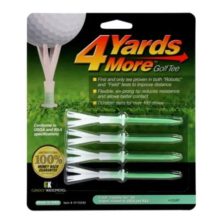 Accelerated Golf 4 Yards More Green Golf Tees New