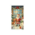 thumbnail image 6 of Djunllk Christmas Decorations Door Cover Santa Claus Front Door Cover Xmas Hanging Banner Santa Background for Home Holiday Christmas Celebration, 70.8 x 35.4 inches, 6 of 6