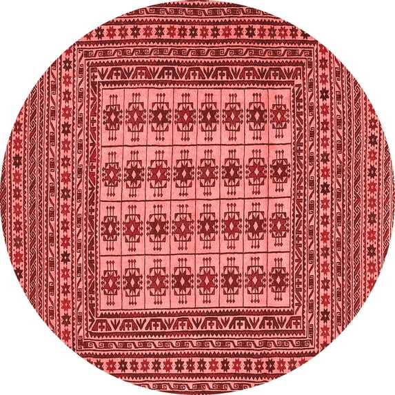 Ahgly Company Indoor Round Persian Red Traditional Area Rugs, 8' Round