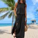 thumbnail image 5 of Vestido Sin Mangas Vestido sin mangas de verano Elegante vestido largo maxi Ropa femenina (Negro XXXL) Cgtredaw Para estrenar, 5 of 6