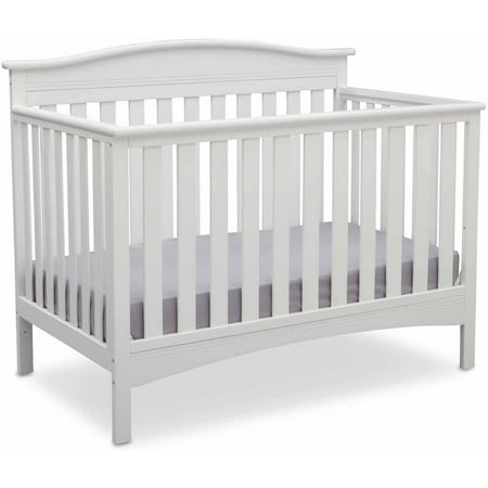 Delta Children Baker 4-in-1 Convertible Crib, Bianca White