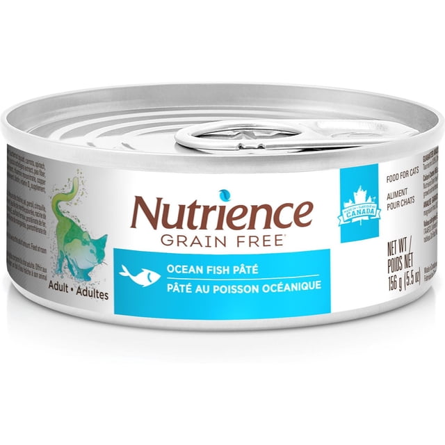 Nutrience Nourriture Humide pour Chat Sans Grains Ocean Fish Pate, Boîte de 156 g, Caisse de 24