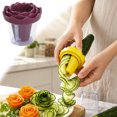 thumbnail image 2 of Spiral Curler Sharpener Crinkle Cutter Stainless Steel Carrot Flower Salad Decorating Maker Peeler for Fruits and Vegetable, Mini Funnel Spiral Slicer with Non- Salient Point, 2 of 8