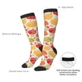thumbnail image 4 of Xecao Cute Colorful Pumpkins print thigh-high socks, crafted for both men and women with a stretchy, high-opaque design perfect for daily wear, 4 of 6