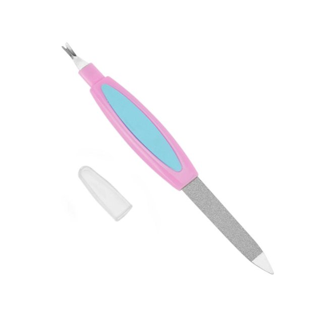 Archivo de Uñas de material acero Inoxidable, Tampón de Fregado, Manicura de Pedicura de dos cara