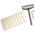 thumbnail image 3 of Juego de herramientas de luthier Herramienta de prensado de diapasón para trastes de guitarra y bajo + 9 insertos de trastes de latón Radian, 3 of 5
