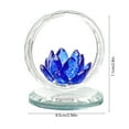 thumbnail image 3 of Crystal Lotus Flower Ornament for Car and Home Decor, Handmade Glass Figurine Birthday Gift for Women, Valentine's Day, Anniversary, 2.76x2.36x2.36 in, 3 of 6