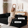 thumbnail image 6 of DILORA Convertible Sleeper Sofa Bed,Compressed Floor Boneless Couch,Modular Modern Corduroy Sofa for Living Room Bedroom,Easy Assembly(Black)78.8'', 6 of 9