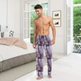 thumbnail image 7 of Purple Elegant Flowers Mens Pajama Pant Sleep and Lounge Bottons with Pockets, 7 of 7