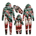 thumbnail image 5 of Penkiiy Family Matching Christmas Pajamas Set One Piece Striped Hooded Sleepwear Santa Claus Elf Onesie Outfit 3 Months Multicolor, 5 of 6