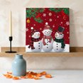 thumbnail image 3 of Ships Next Day Canvas Wall Art 10"x10",Christmas Snowman Wood Framed Canvas Print Painting,Red Xmas Pine Branch Snowflake Red Birds Ready to Hang Small Picture Wall Decor for Kitchen Nursery Office, 3 of 9