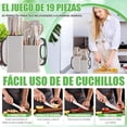 thumbnail image 4 of Utensilios de Cocina de Silicona, 19 Piezas Juego de Utensilios de Cocina Antiadherentes con Mango Resistente al Calor, Juego de Cucharas para Cocinar Incluyendo Accesorios Cocina Blanco, 4 of 4