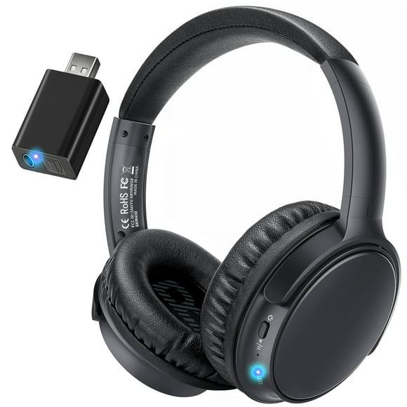 Wireless Headphones for TV - BKM400 TV Headphones Wireless with Portable Bluetooth USB Transmitter (Optical, AUX, RCA and USB Output), 165FT Farther Range, Enhanced Volume, 20Hrs