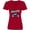 Red, variant on Paradise Beach in Key West with Palm Trees and Car Women's V-Neck T-Shirt