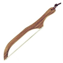 Serrated Bread Knife with Wood Handle | 15.5" Stainless Steel Bow Slicing Blade for Bread, Bagels, Tomatoes | Right-Hand Use with Protective Cover