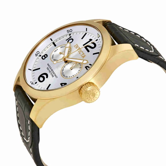 Invicta Men's Specialty 12172 Gold Leather Quartz Dress Watch