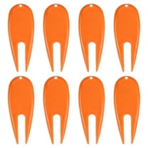 Golf Divot Tool Plastic Golf Repair Tool Ball Marker for Golfer, Orange, 8 Pack
