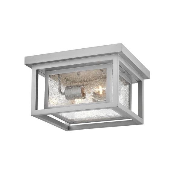 16W 2 Led Outdoor Medium Flush Mount-6.5 inches Tall and 11 inches Wide-Satin Nickel Finish Bailey Street Home 81-Bel-4947861