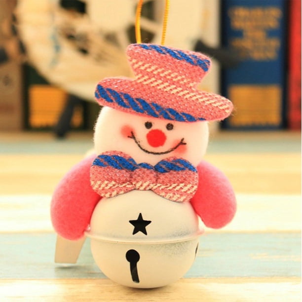 Adornos de tela navideños - Adornos de anciano, muñeco de nieve y renos, 7x5x10cm, set de 3 para árbol y decoración navideña