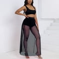 thumbnail image 7 of Posijego Womens Summer Two Piece Outfit Sleeveless Crop Tank Top See Through Skirts Shorts Matching Set, 7 of 7
