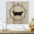 thumbnail image 2 of Designart 'Vintage French Bathroom III' Traditional Bathroom Print on Natural Pine Wood, 2 of 3