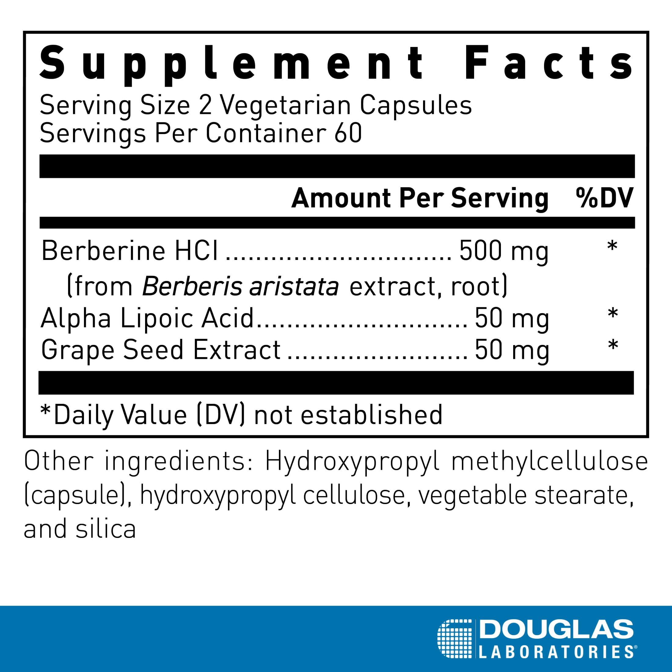 Douglas Laboratories Berberine Balance | Supplement for Immune Support, Heart Health, Lipid Metabolism, and Free Radicals* | 120 Capsules
