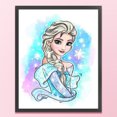 thumbnail image 1 of Cuadros Decorativos Bordado completo Hilo de algodón ecológico 11CT Impreso Frozen Elsa Kit de punto de cruz (3) Wdftyju embutido en tela, 1 of 9