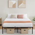 thumbnail image 3 of Ourlova 14 Inch Full Bed Frame with Storage Metal Platform Bed Frame with Steel Slat Support Mattress Foundation No Box Spring Needed Easy to Assemble Black, 3 of 8