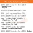 thumbnail image 2 of Max Advanced Brakes - Brake Kit for 2003 2004 2005 Mercedes-Benz C240 C280 C320 C350 E300 E320 Rear Replacement Cross Drilled Disc Brake Rotors and Ceramic Brake Pads, 2 of 9
