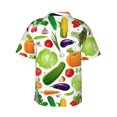thumbnail image 3 of Uemuo Vegetables2 Printed Regular Fit Short Sleeve Casual Hawaiian Shirt for Men,Aloha shirt,Tropical shirt,Floral print shirt,Vacation Beach shirt-X-Large, 3 of 9