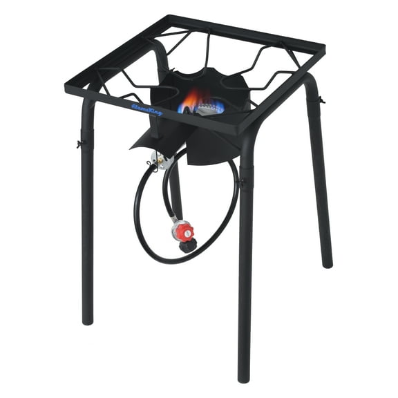 Flame King Heavy Duty 100K BTU Turkey Fryer Single Propane Burner Bayou Cooker Outdoor Stove