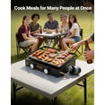 thumbnail image 3 of Commercial Griddle,22.4"Heavy Duty Manual Flat Top Griddle,Countertop Gas Grill with Non-Stick Cooking Plate,Steel Natural Gas Griddle,H-Shaped Burner Restaurant Portable Grill,13,000 BTU, 3 of 6