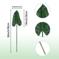 thumbnail image 2 of Unique Bargains Artificial Stems Leaves Fake Greenery Plants for Home Office 6pk Green 36", 2 of 6