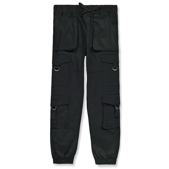 Chillipop Girls' Poplin Cargo Pants Color: black Size: 2t