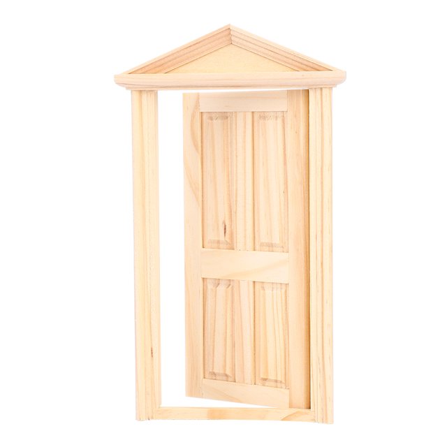 Puerta de madera para hacer tú mismo, casa de simulación de muñecas 1:12, puerta de casa de muñecas, puerta de madera para casa de muñecas, solución innovadora