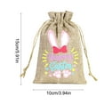thumbnail image 3 of Easter Burlap Drawstring Bag Easter Burlap Bag with Drawstrings Goody Gift Bags with Drawstrings Easter Bag Burlap Easter Bunny Bags for Easter, 3 of 6