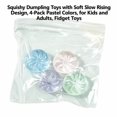 thumbnail image 3 of Squishy Dumpling Toys with Soft Slow Rising Design, 4-Pack Pastel Colors, for Kids and Adults, Squeeze Toys, 3 of 3