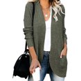 thumbnail image 1 of Women's Long Sleeve Open Front Cardigan Sweaters Lightweight Soft Knit Drape Outerwear with Pockets, 1 of 5